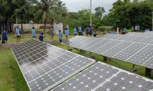 A solar power station in West Bengal, India