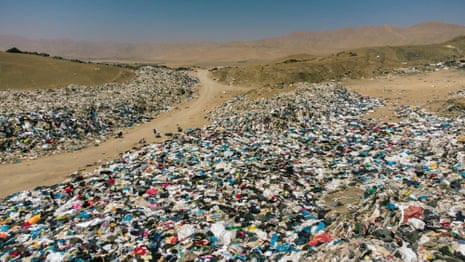 Used clothes discarded in the Atacama desert, in Alto Hospicio.
