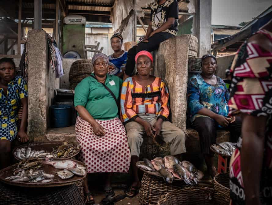 The Nigerian fish market where gods and commerce meet 7 Oluwakemi Sanwo (left) and Lawal Bolanle