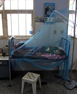 Dengue fever patients are treated in a hospital in Asunción, Paraguay