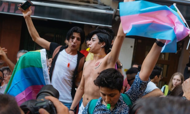 Pride Week demonstrations in Istanbul in July 2018, which were banned.