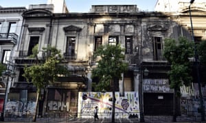 An abandoned neoclassical building in central Athens.