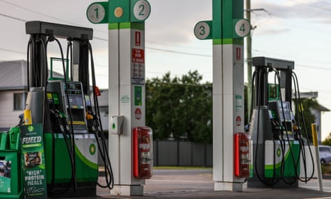 A general view of petrol pumps in Brisbane