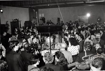 Paul Kutchinsky’s gold jewelled egg going on display at the V&A museum in London in 1990