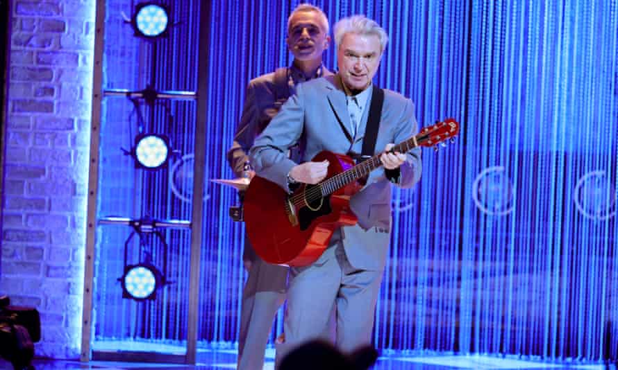 David Byrne performs a song from American Utopia