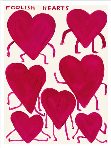 David Shrigley’s Foolish Hearts poster