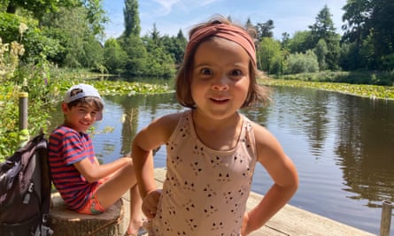 Is it a campsite? Is it a festival? This Welsh 'summer camp' feels like the best of both | Camping holiday 5 Seb and Jemima enjoy life lakeside.