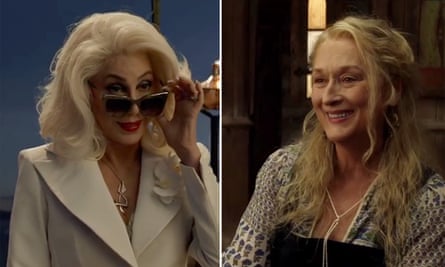 Meryl Streep and Cher who plays her mother in the film Mamma Mia Here We Go Again.