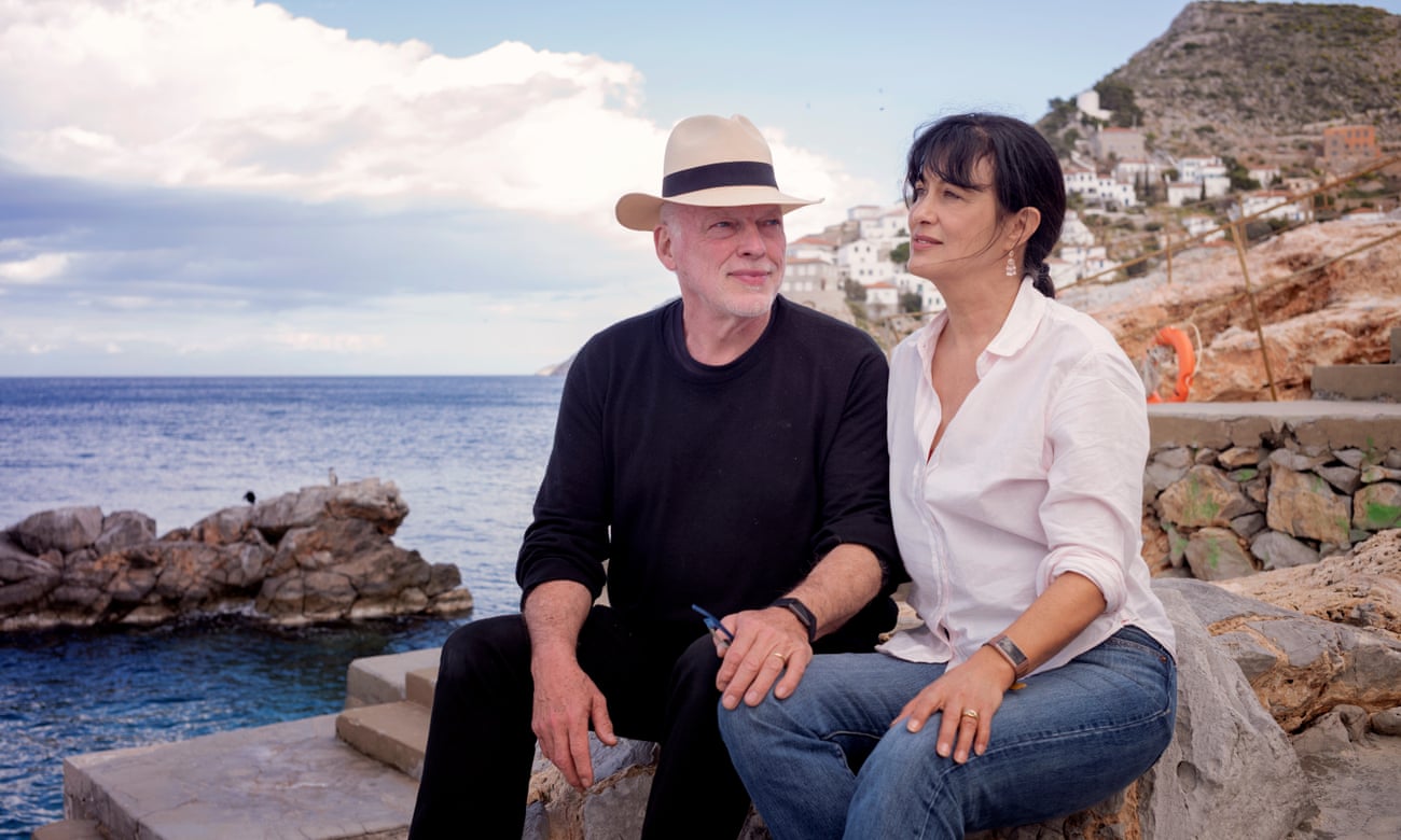Polly Samson and husband David Gilmour on the Greek isalnd of Hydra.
