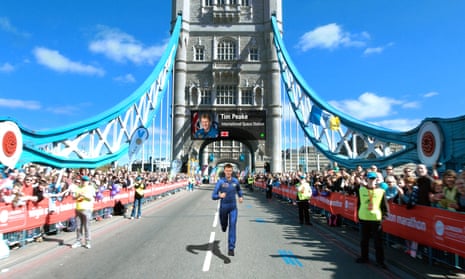 How Tim Peake’s avatar will look when he runs the London marathon in space.