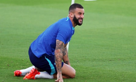 Kyle Walker during England training in Qatar.