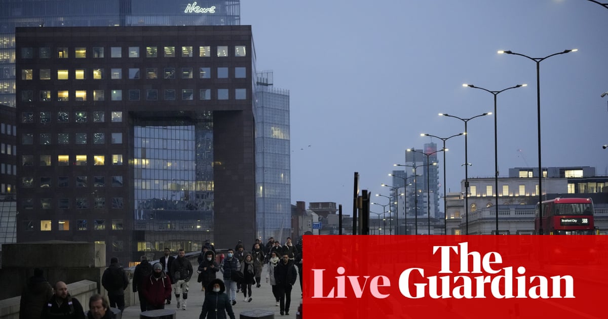 UK government borrowing falls but debt interest payments hit December record – business live
