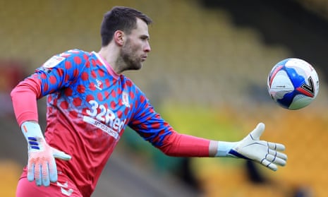 Marcus Bettinelli playing for Middlesbrough at Norwich in January. He spent the season on loan at the Championship club. 