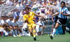 Romania v Argentina<br>03 July 1994 - Fifa World Cup - Romania v Argentina - Gheorghe Hagi of Romania. (Photo by Mark Leech/Getty Images)