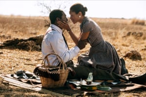 Harris alongside Idris Elba in Mandela: Long Walk to Freedom.