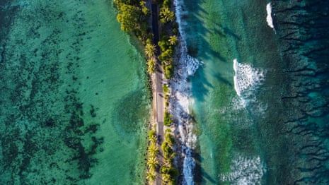 Aerial shot of Tuvalu