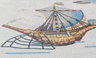 Jeremy Deller’s fake Roman mosaic review – is that a smiley face on the ancient ship’s flag?
