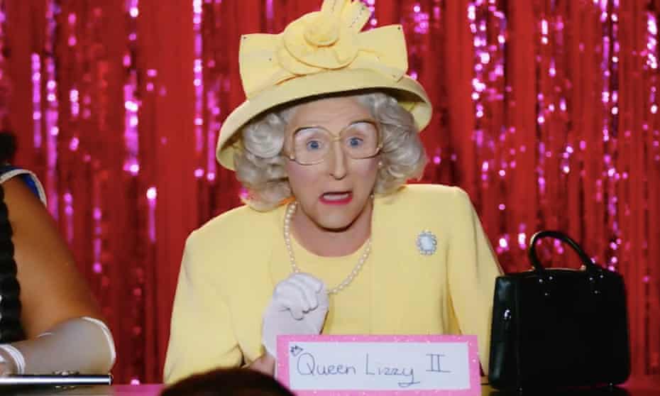 Anita Wigl’it in drag as Queen Elizabeth II on RuPaul’s Drag Race Down Under