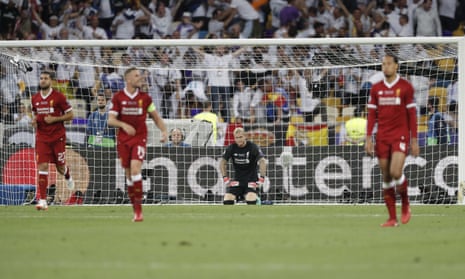 Gareth Bale shoots and it’s too hot to handle for Loris Karius who fumbles the ball into net.