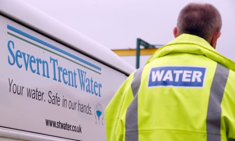 A worker at Severn Trent Water treatment works, in Sawley, Nottinghamshire.