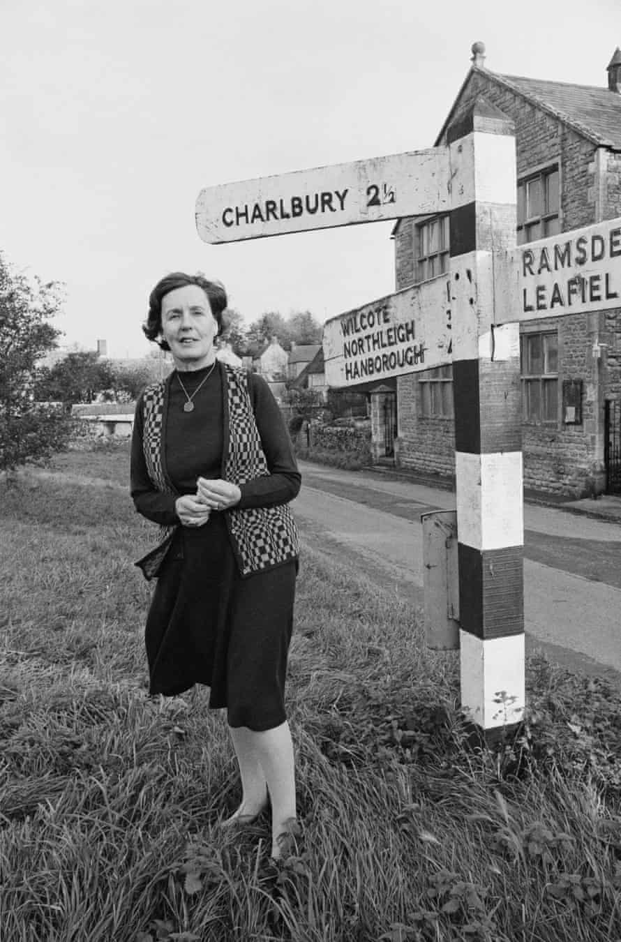 Barbara Pym near her home in Finstock, Oxfordshire, 1979.