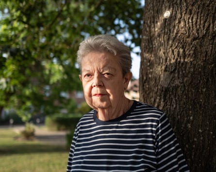 Liz Stead posing against a tree