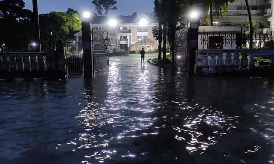 فيضانات في سيلهيت ، المنطقة الحدودية الشمالية الشرقية لبنغلاديش