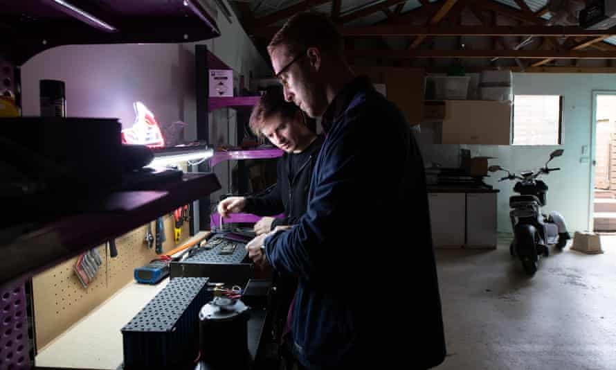 Vaulta founder Dominic Spooner and R&D engineer Jerome Douven at work in Brisbane