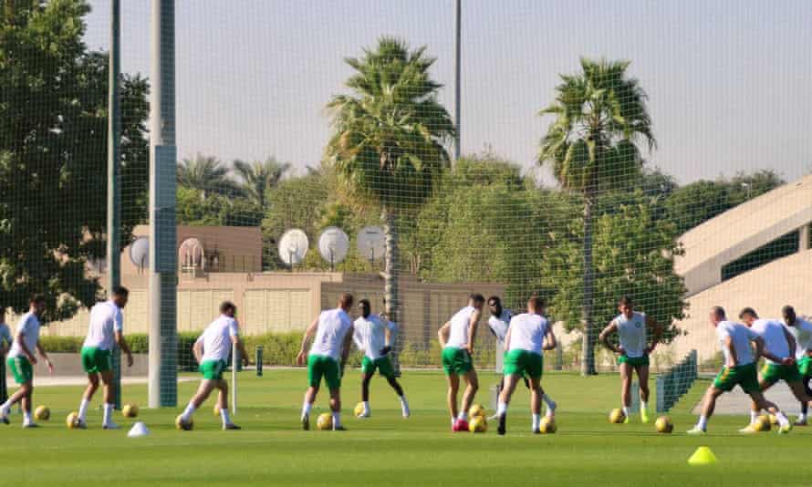 Celtic training last week in Dubai.