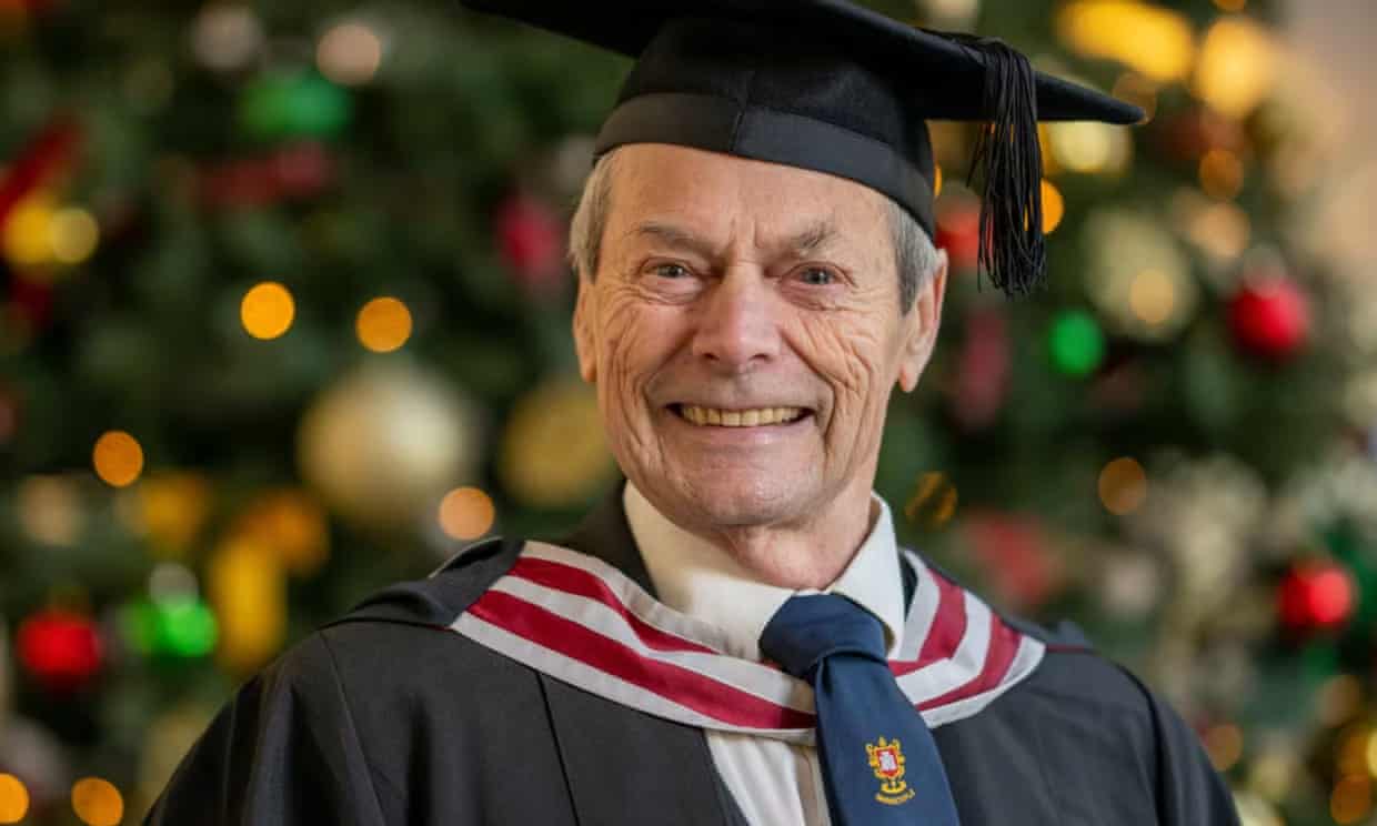 ‘Go for it now’: 74-year-old graduates with merit after once failing 11-plus