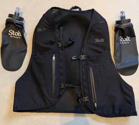 Stolt running vest and bottles-Front