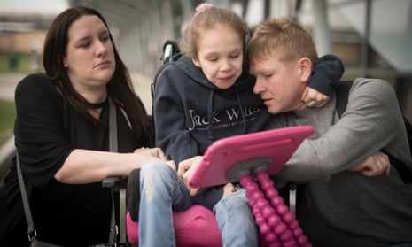Emma Appleby, Lee Moore and their daughter Teagan who has severe epilepsy and was prescribed a cannabis-based medicine but has not been able to access it on the NHS