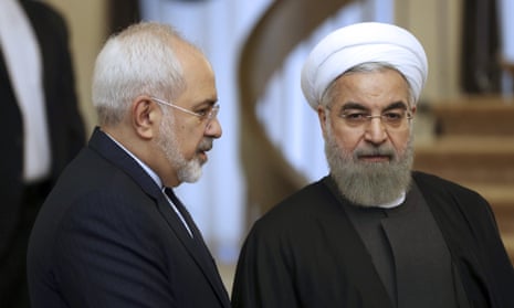 Mohammad Javad Zarif (left) with Iran’s president, Hassan Rouhani.