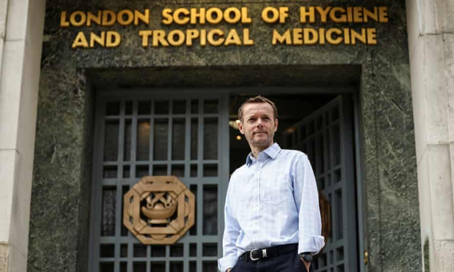 Prof John Edmunds outside the London School of Hygiene and Tropical Medicine.