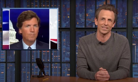 Seth Meyers: ‘I never would’ve imagined that Tucker might watch this show until I saw those text messages.’