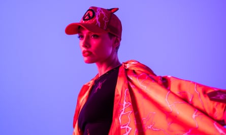 Actor Wallis Day wearing MJB’s Overwatch collection