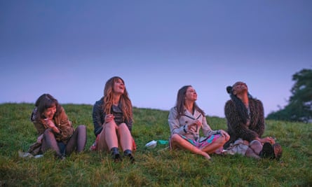 Powley, second from right, in the TV adaptation of Dolly Alderton’s Everything I Know About Love.
