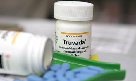 Bottles of antiretroviral drug Truvada are displayed at Jack’s Pharmacy in San Anselmo, California.