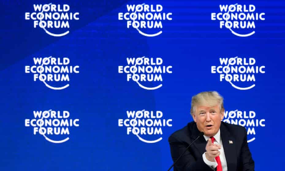 ‘Trump plans to speak at Davos, by the way. He’ll probably boast about the stock market, bully and lie, as usual.’