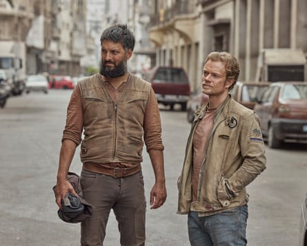 Shazad Latif and Alfie Allen in Atomic.