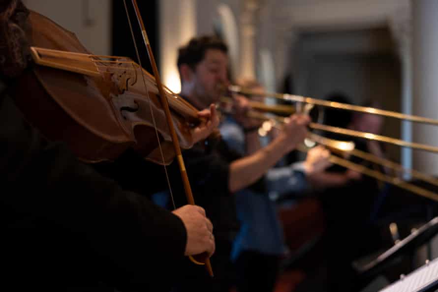 Memebers of the Gabrieli Consort in rehearsal at St John’s Smith Square.