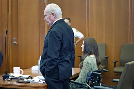 Lindsay Clancy sits as her lawyer, Kevin Reddington, asks for a one-hour stay to appeal after the jury in Clancy’s murder trial indicated it was unable to reach a verdict Friday, Sept. 4, 2026, in Plymouth, Mass.