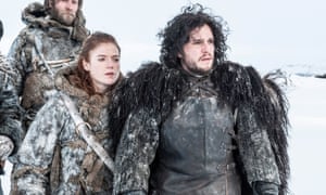 Kit Harington and Rose Leslie together in Game Of Thrones.
