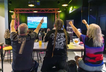 Fans at White City watch as England cruise past the Netherlands