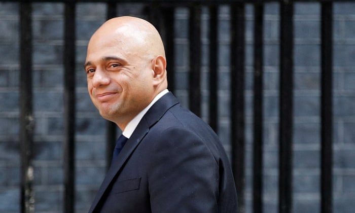 Sajid Javid pictured outside No 10 on Tuesday, the day he handed in his resignation
