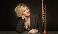 The trumpeter Alison Balsom and a trumpet.
