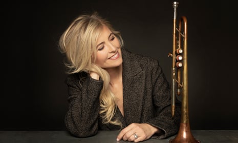 The trumpeter Alison Balsom and a trumpet.