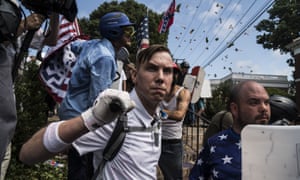 People at the Unite the Right white supremacist rally in Charlottesville, Virginia