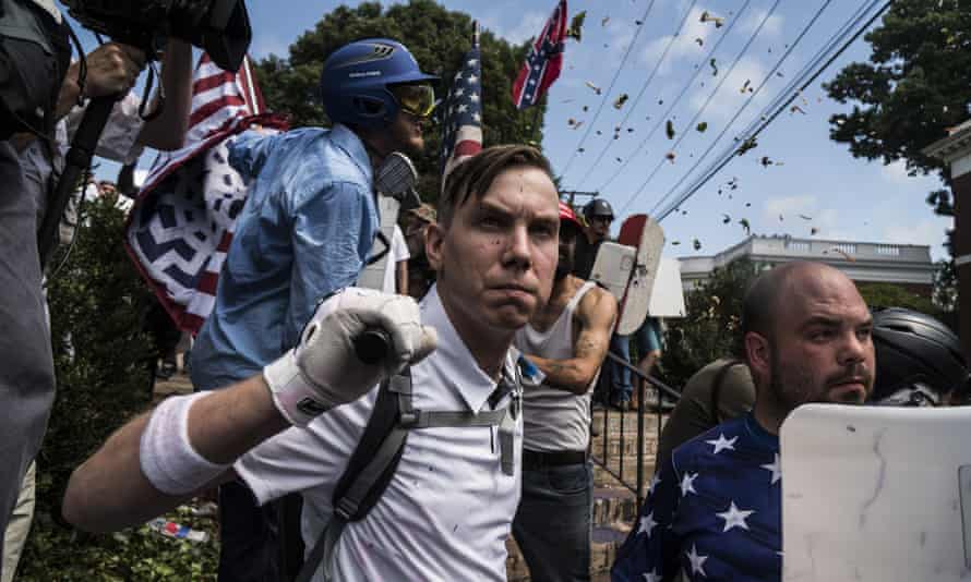 People at the Unite the Right white supremacist rally in Charlottesville, Virginia