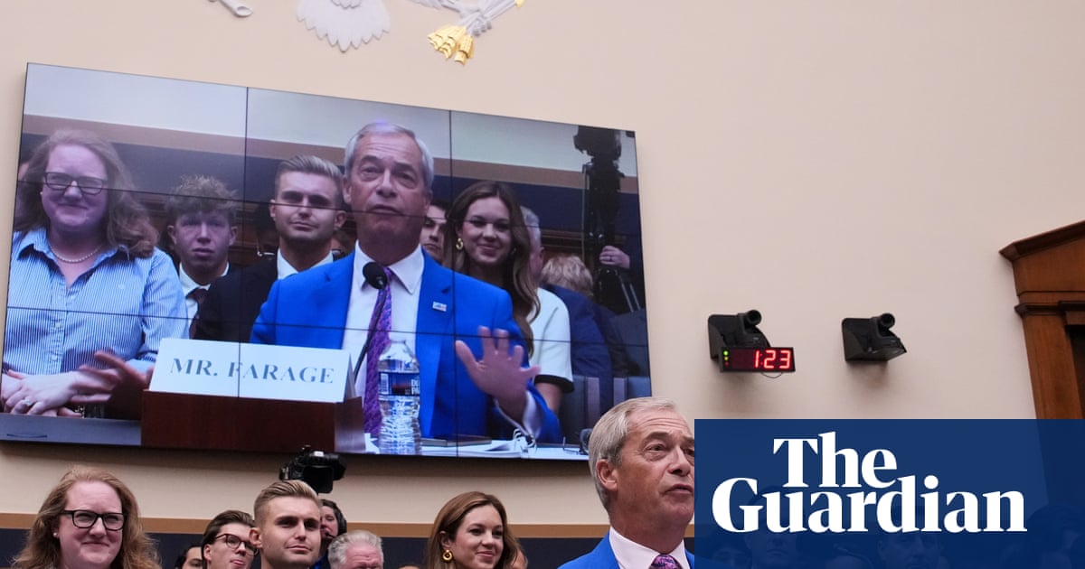 Nigel Farage called a ‘Putin-loving free speech imposter’ during bumpy US congressional hearing